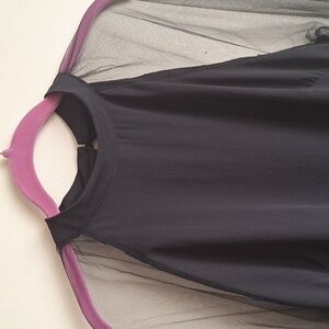 Elegant Black Sheer Sleeve Top